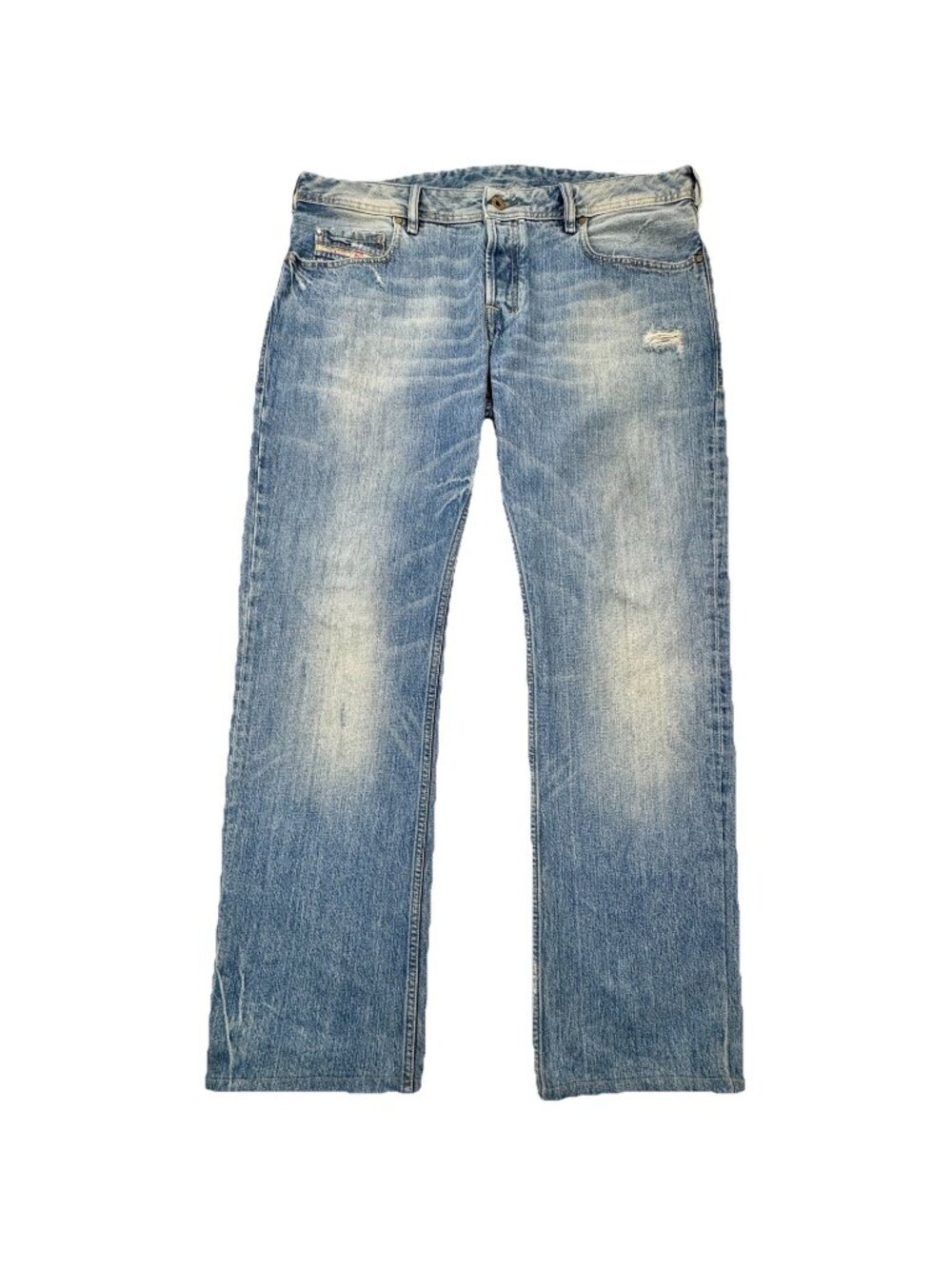 VTG Y2K Diesel Zatiny Bootcut Jeans Men’s 36x32 Faded Blue Italy Made 008IK Wash